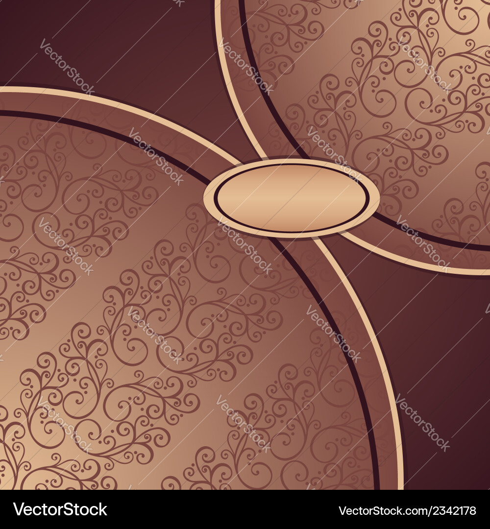 Template with ornamental pattern Vector Image