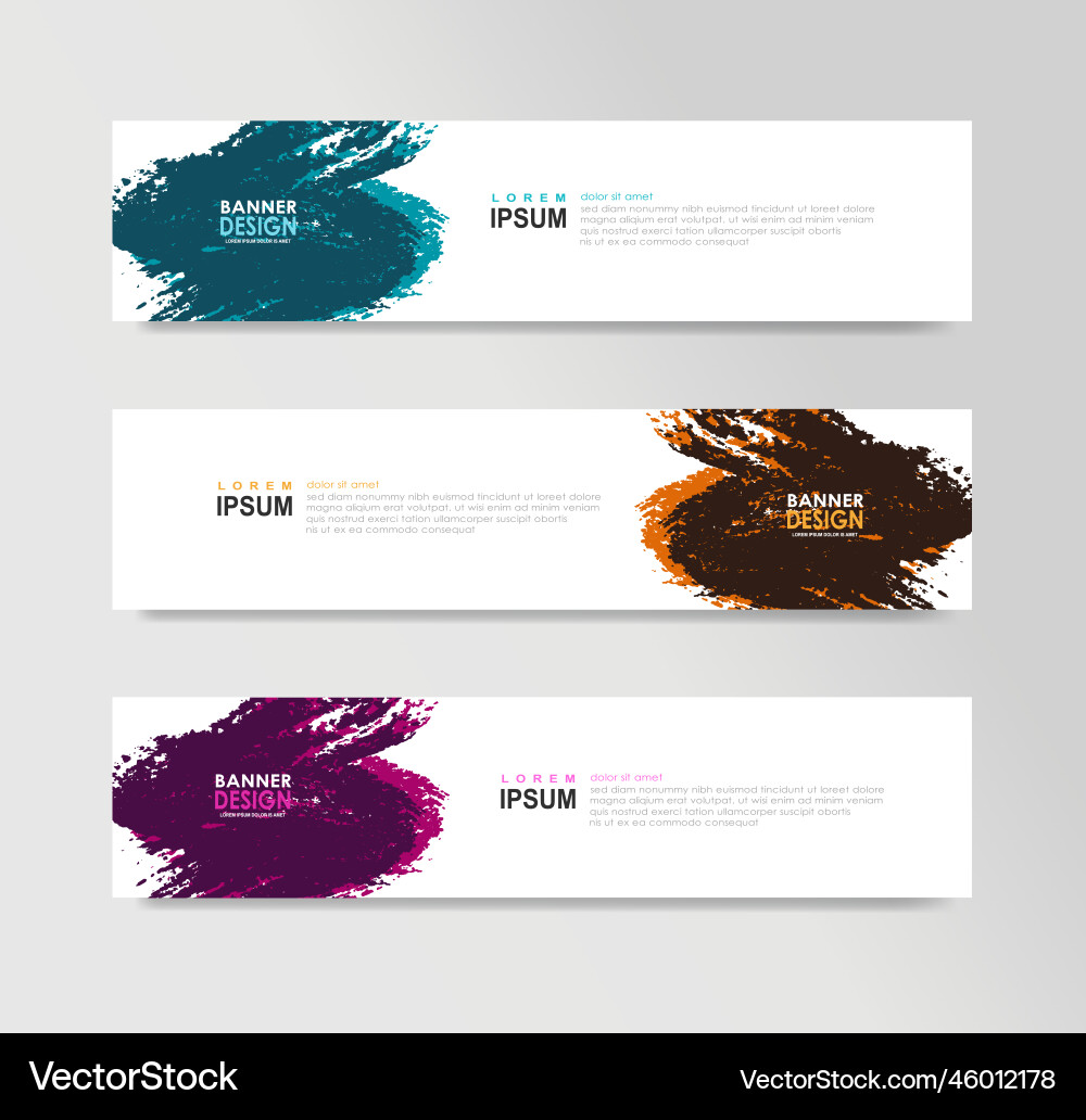 Templates of horizontal web banner website header Vector Image