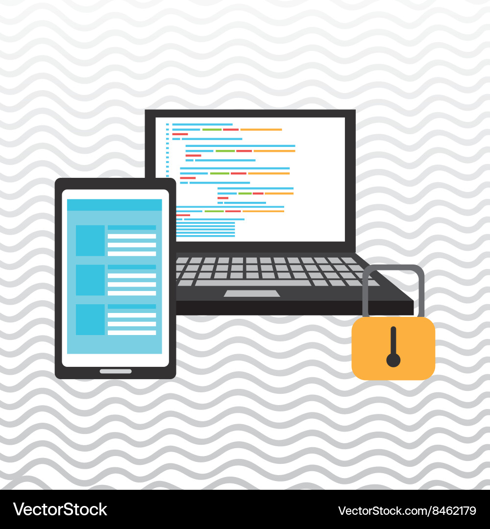 Computer programming design vector image