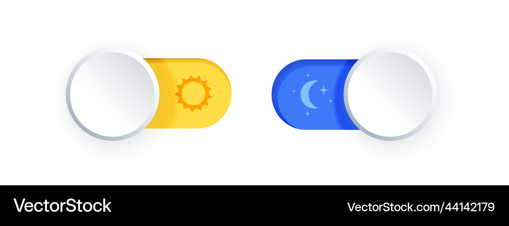 Dark Mode Toggle Icons vector image
