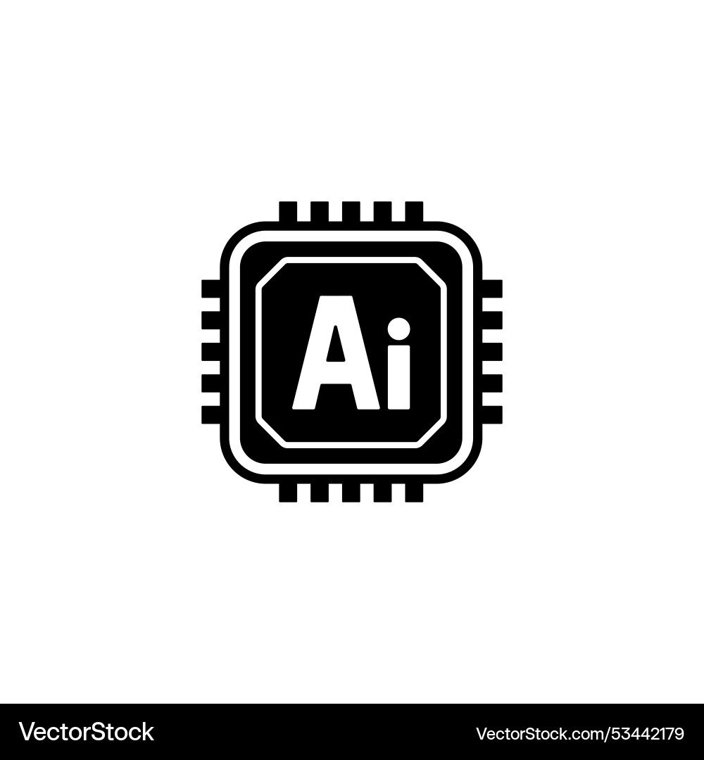 Electronic chip circuit processor artificial Electronic chip circuit processor artificial vector image