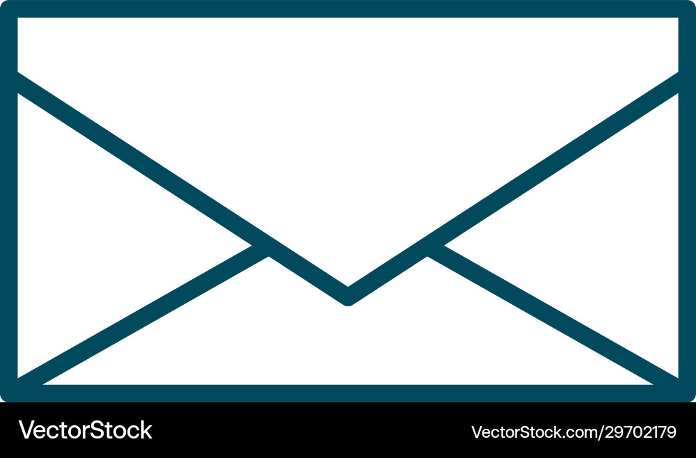 Isolated envelope message line style icon Isolated envelope message line style icon vector image