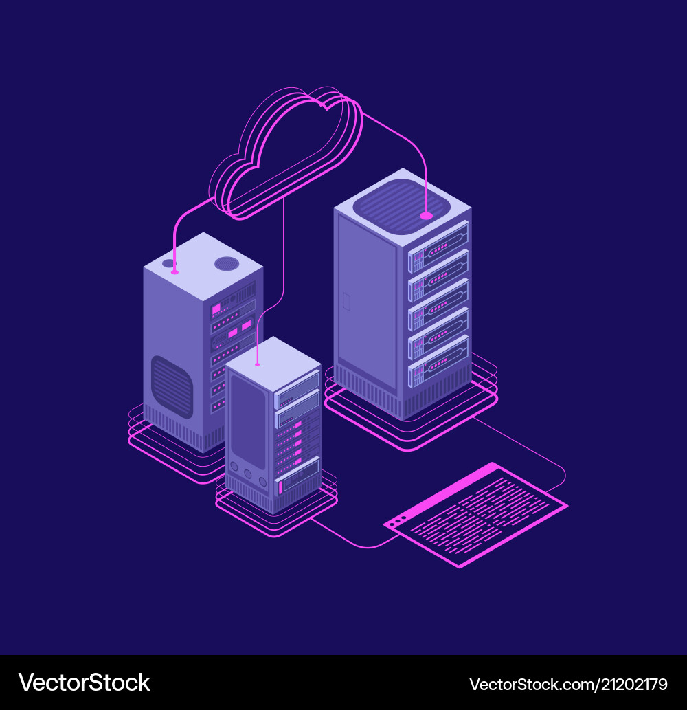 Modern Datacenter Network Solutions vector image