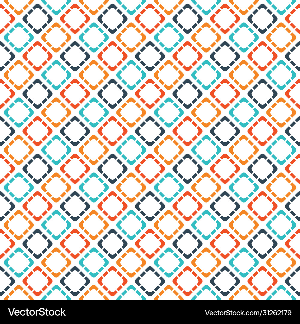 Multicolor square dashed frame seamless pattern Multicolor square dashed frame seamless pattern vector image