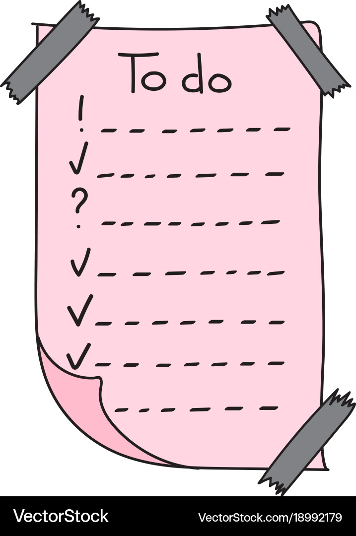 Outline check to do list bullet vector image