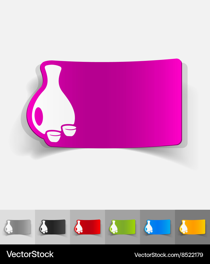 Realistic design element sake Vector Image