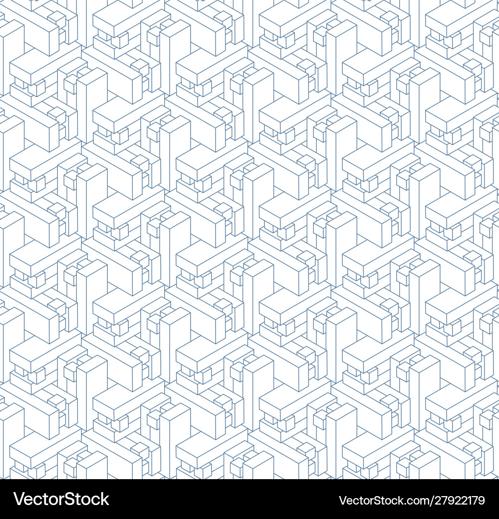 Seamless Linear Geometric Pattern Vector Image