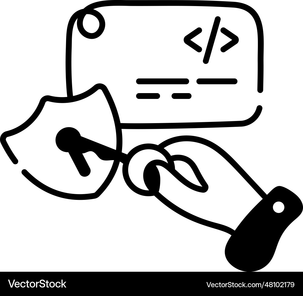 Sichere Programmierung vektorbild