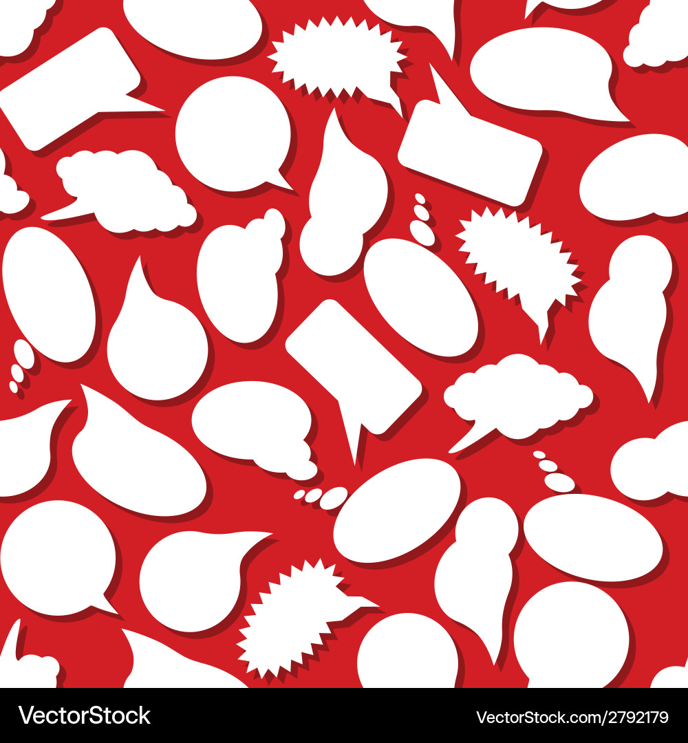 Speech Bubble Pattern Seamless vector image