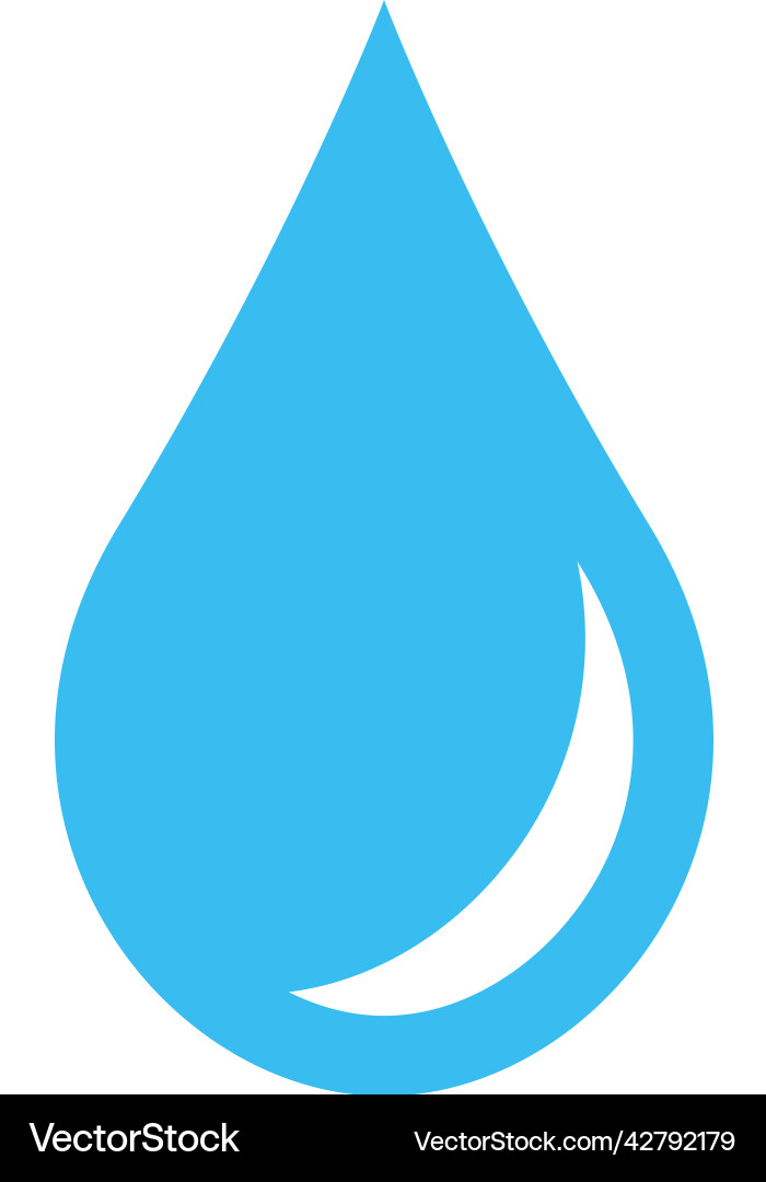 Water drop icon fresh clean blue liquid sign Water drop icon fresh clean blue liquid sign vector image