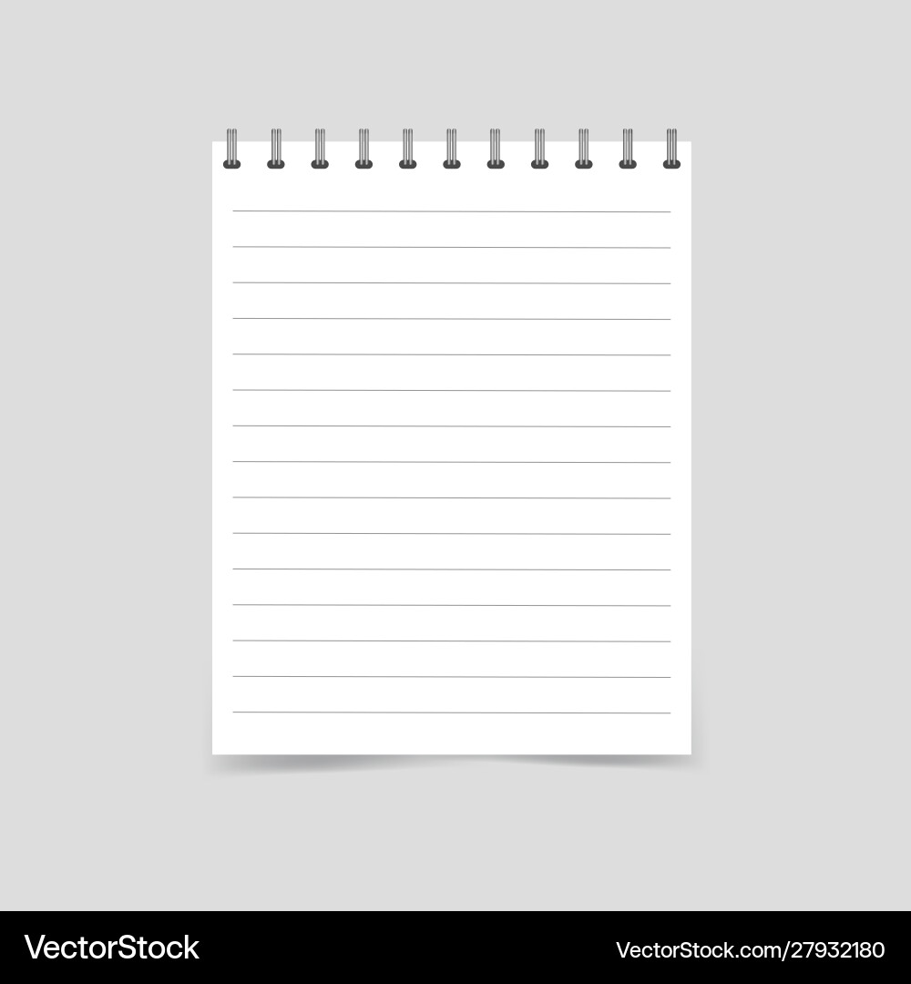A realistic open exercise book with silver A realistic open exercise book with silver vector image