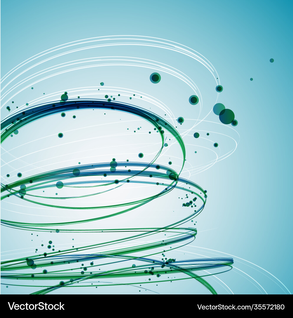 Abstract green wave background vector image