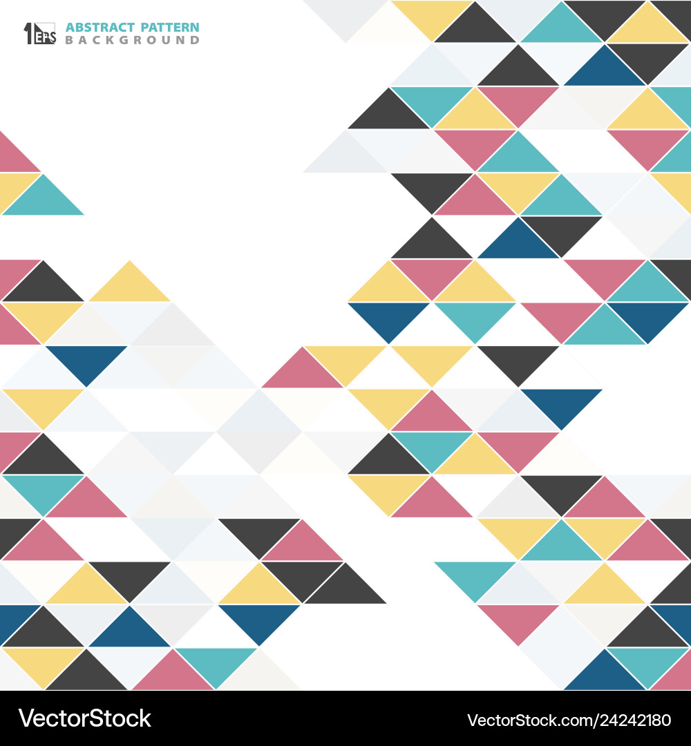Abstract modern colorful triangle pattern design Abstract modern colorful triangle pattern design Vector Image