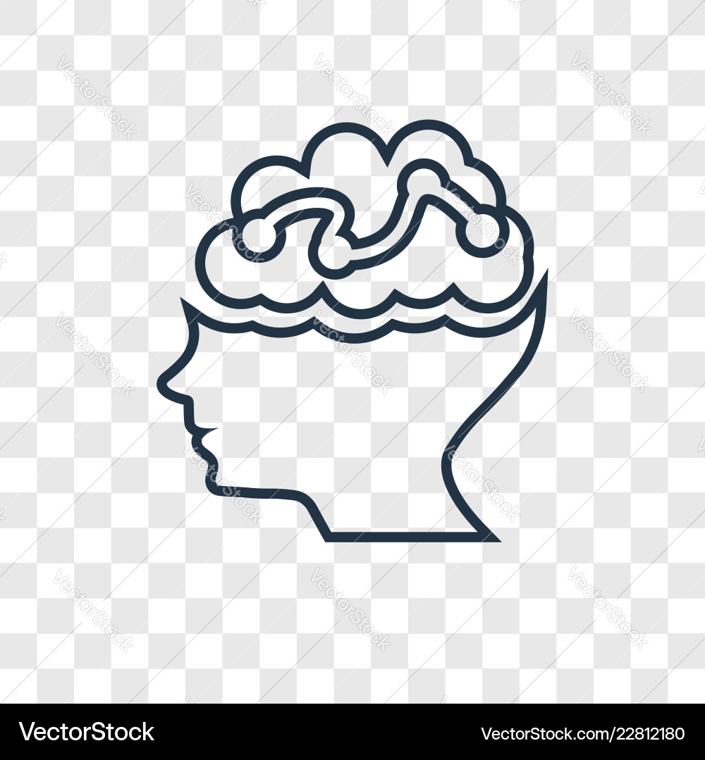 Artificial intelligence concept linear icon Artificial intelligence concept linear icon Vector Image