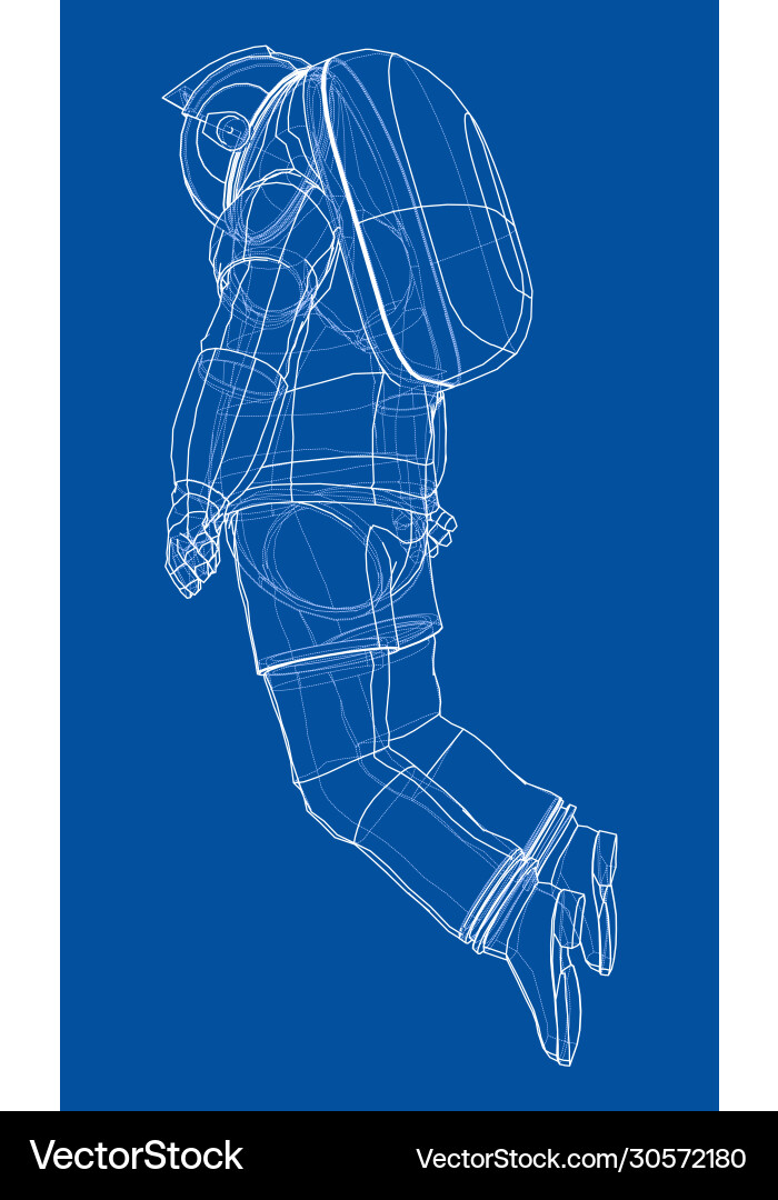 Astronaut concept rendering 3d vector image