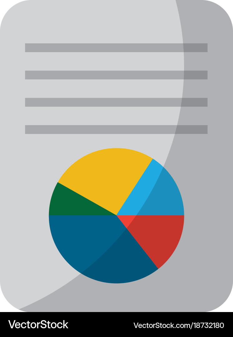 Business presentation document graph circle chart Vector Image