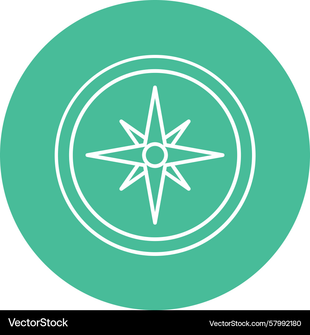 Compass line multi circle Vector Image
