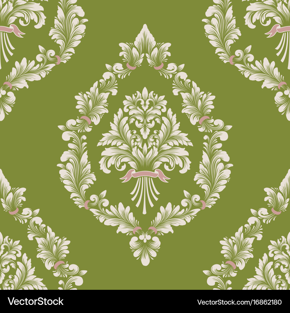 Damask seamless pattern element classical vector image