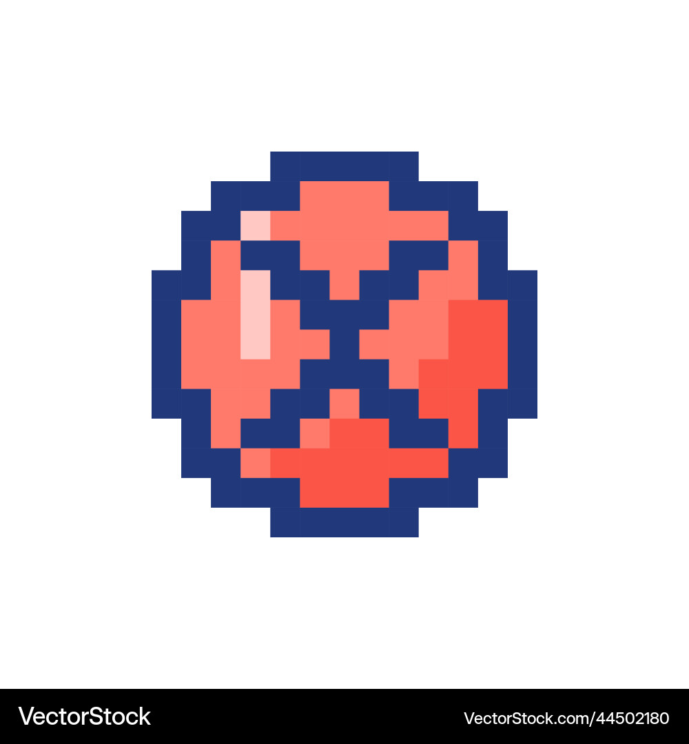 Delete button pixelated rgb color ui icon Delete button pixelated rgb color ui icon vector image