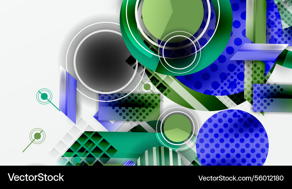 Dynamic complex geometric abstract background Vector Image