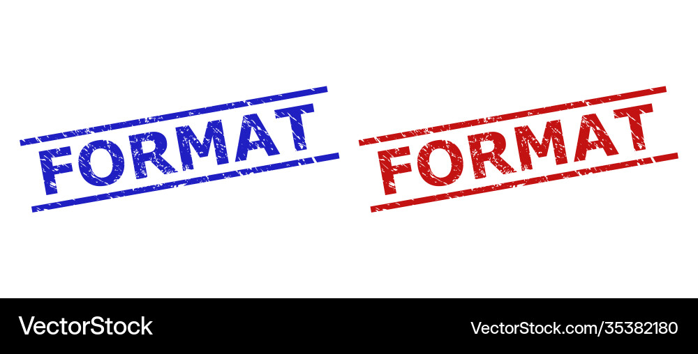 Format seals with corroded style and parallel Format seals with corroded style and parallel vector image