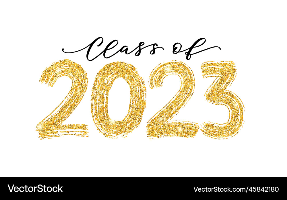Klasse von 2023 moderne Kalligraphie Hand gezogen Klasse von 2023 moderne Kalligraphie Hand gezogen vektorbild
