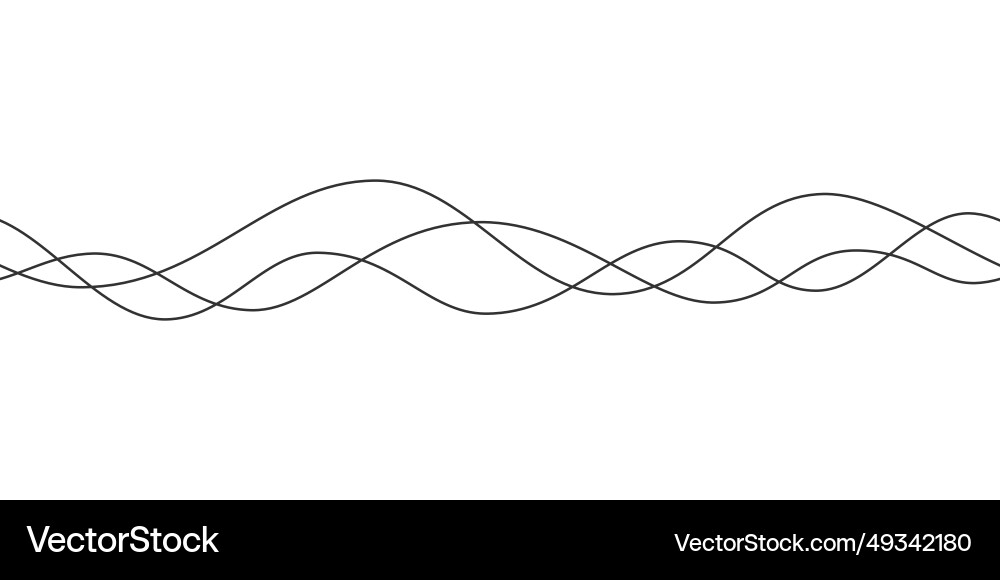 Line curve waves thin wavy seamless pattern Line curve waves thin wavy seamless pattern vector image