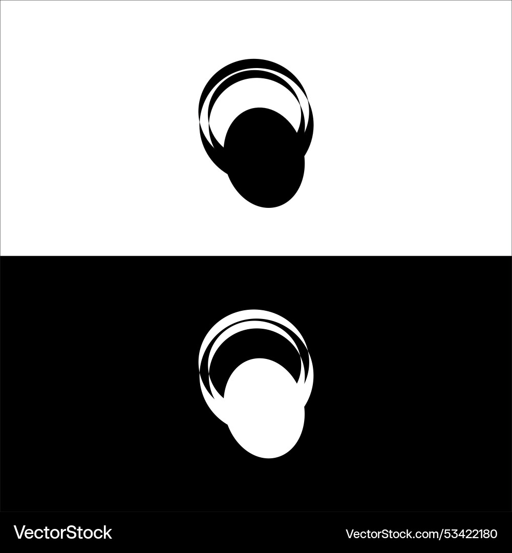 Logo design elements circle abstract linear Logo design elements circle abstract linear vector image