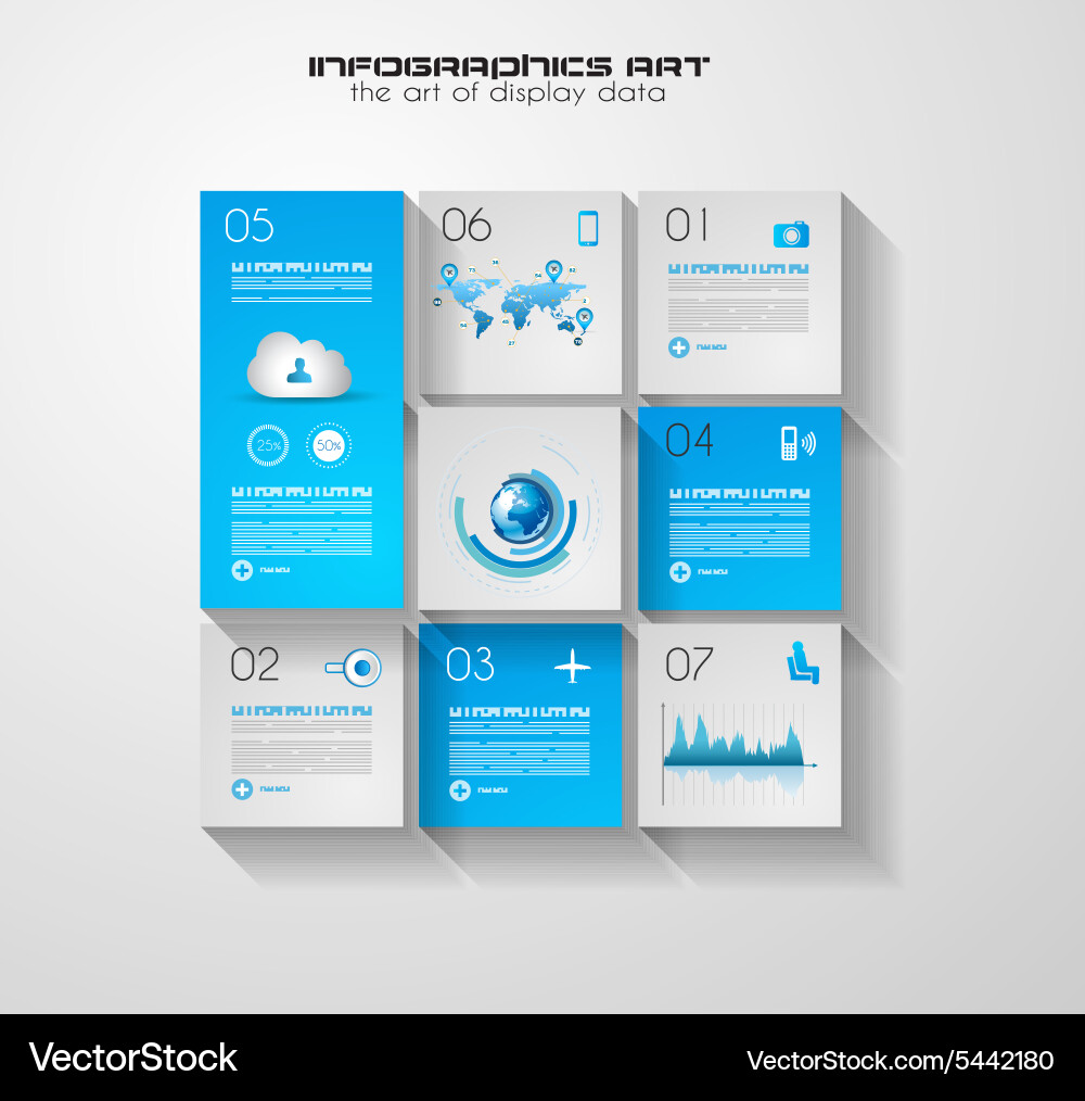 Modern ui flat style infographic layout for data vector image