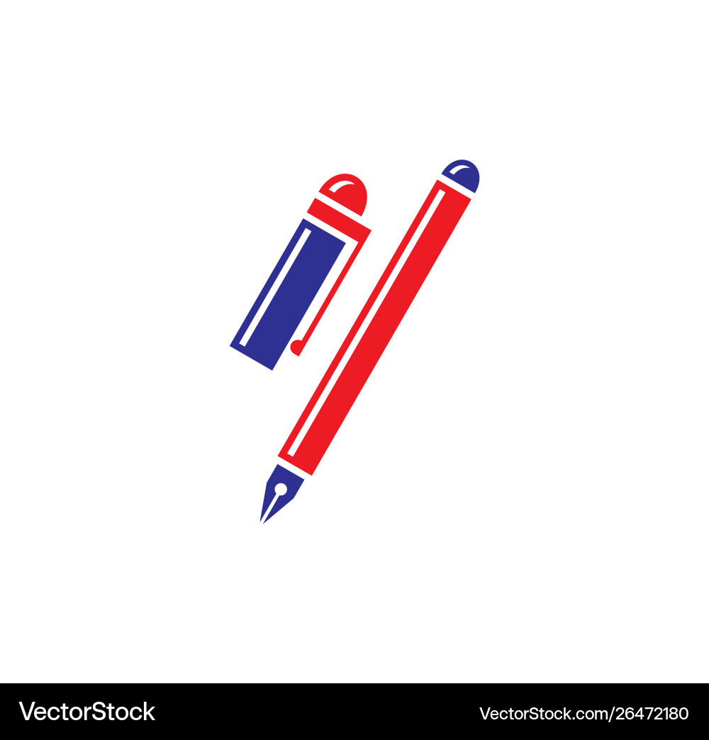 Pen icon on background for graphic and web design vector image