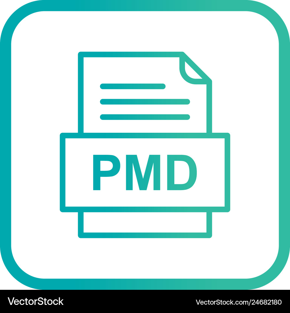 Pmd file document icon vector image
