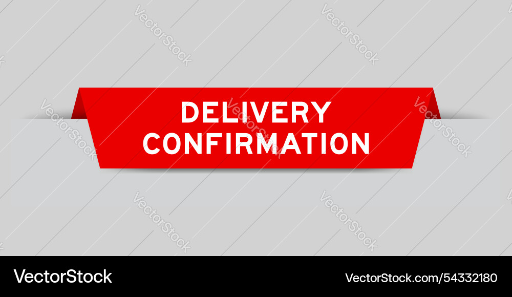 Red color inserted label with word delivery Red color inserted label with word delivery Vector Image