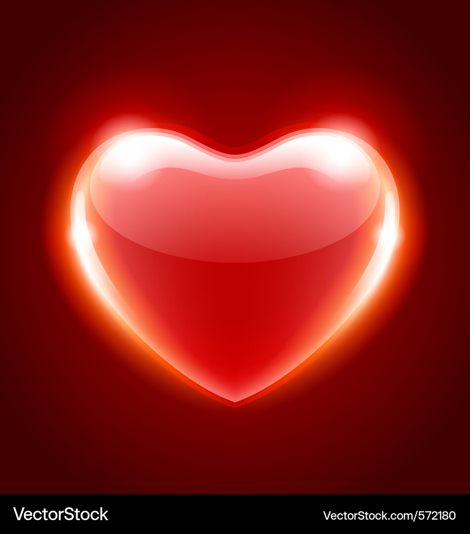 Red heart shape Royalty Free Vector Image - VectorStock