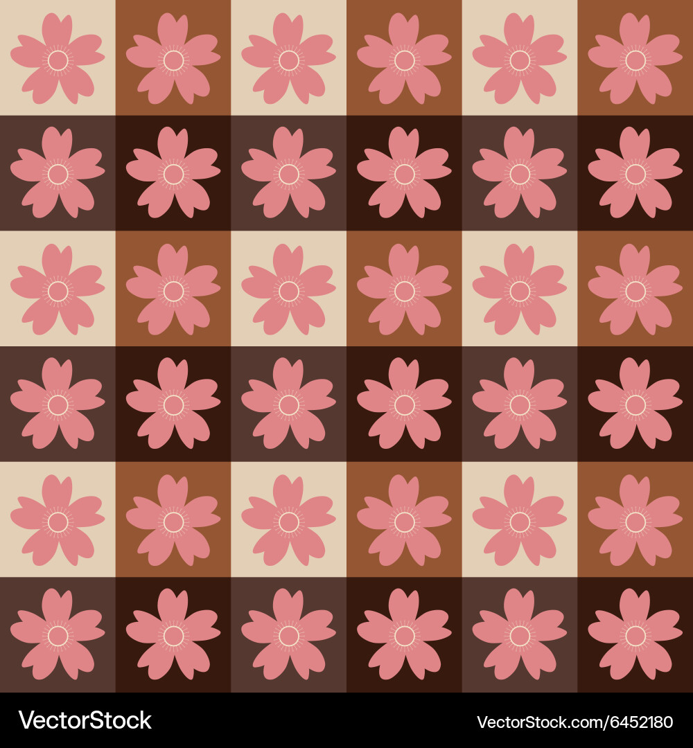 Sakura tiles pattern background vector image