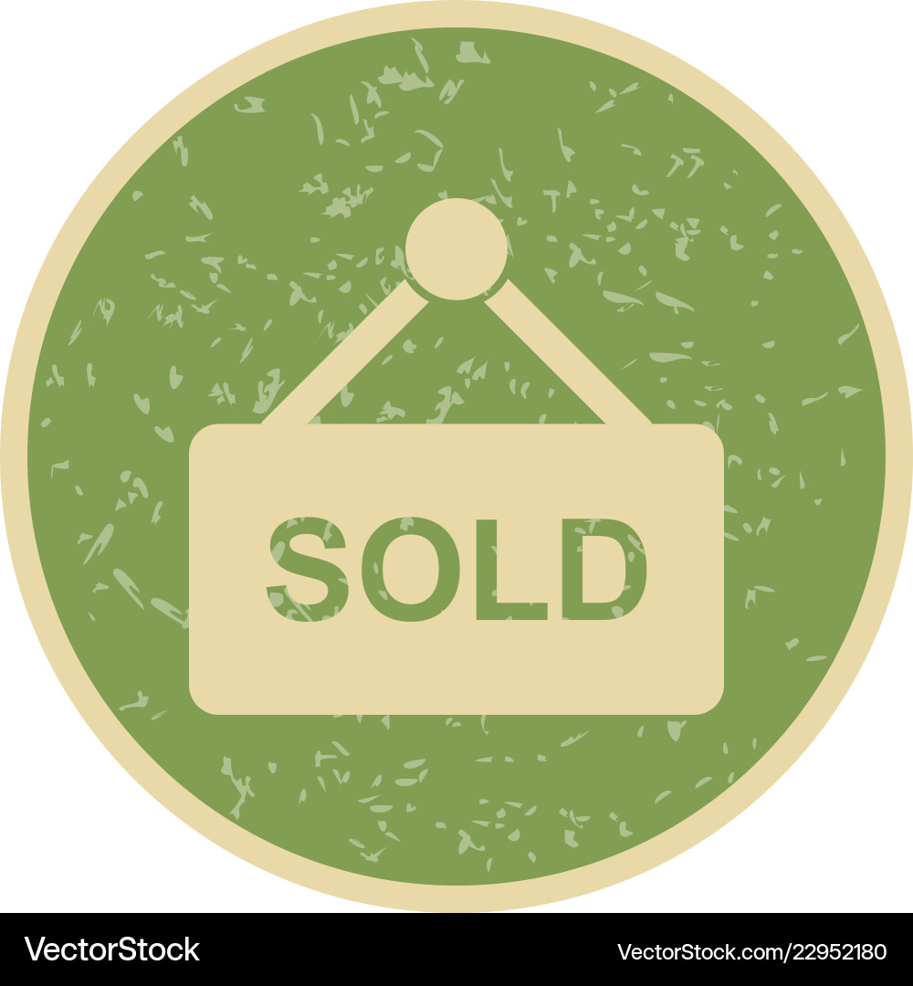 Sold icon Vector Image