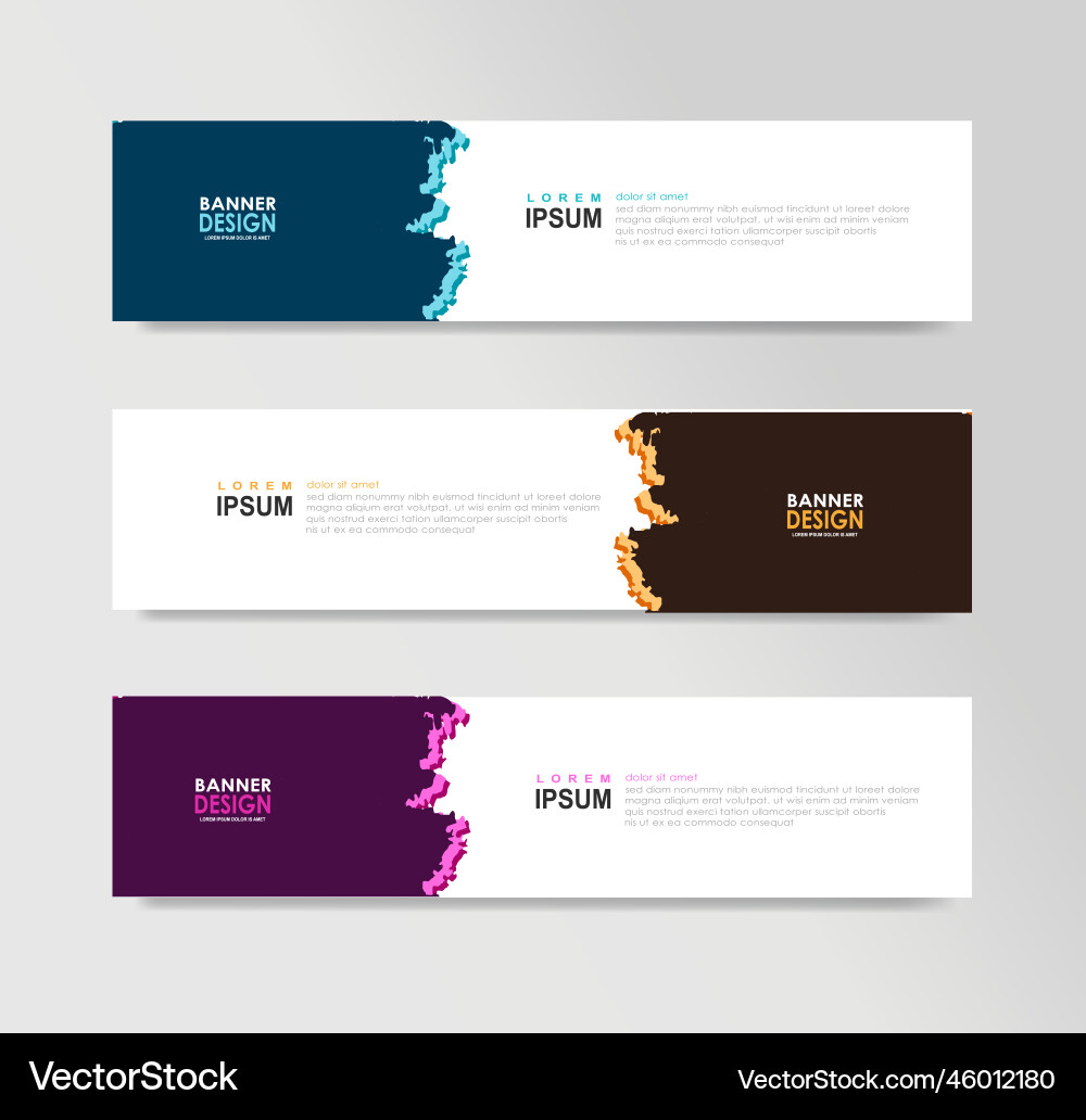 Templates of horizontal web banner website header Templates of horizontal web banner website header Vector Image