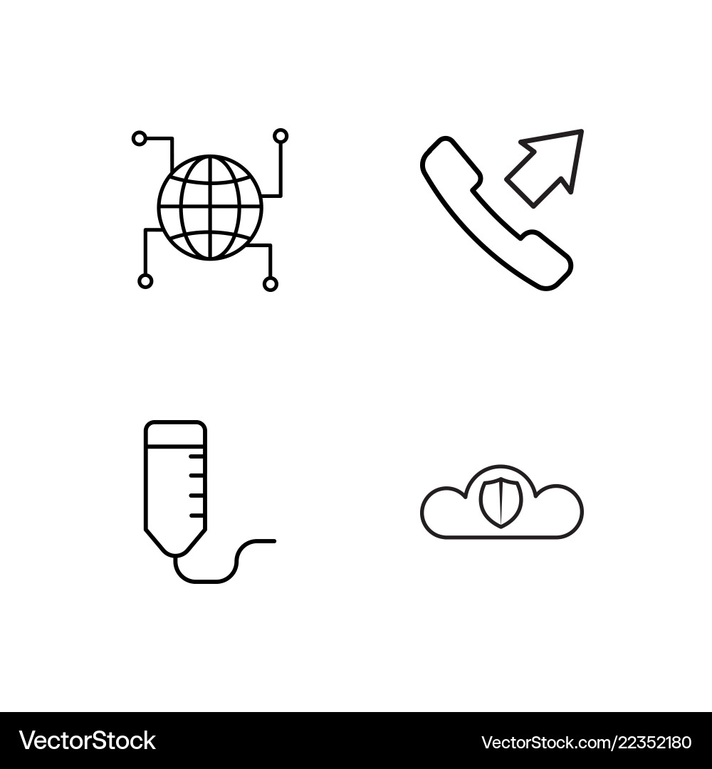 Web simple outlined icons set Web simple outlined icons set vector image