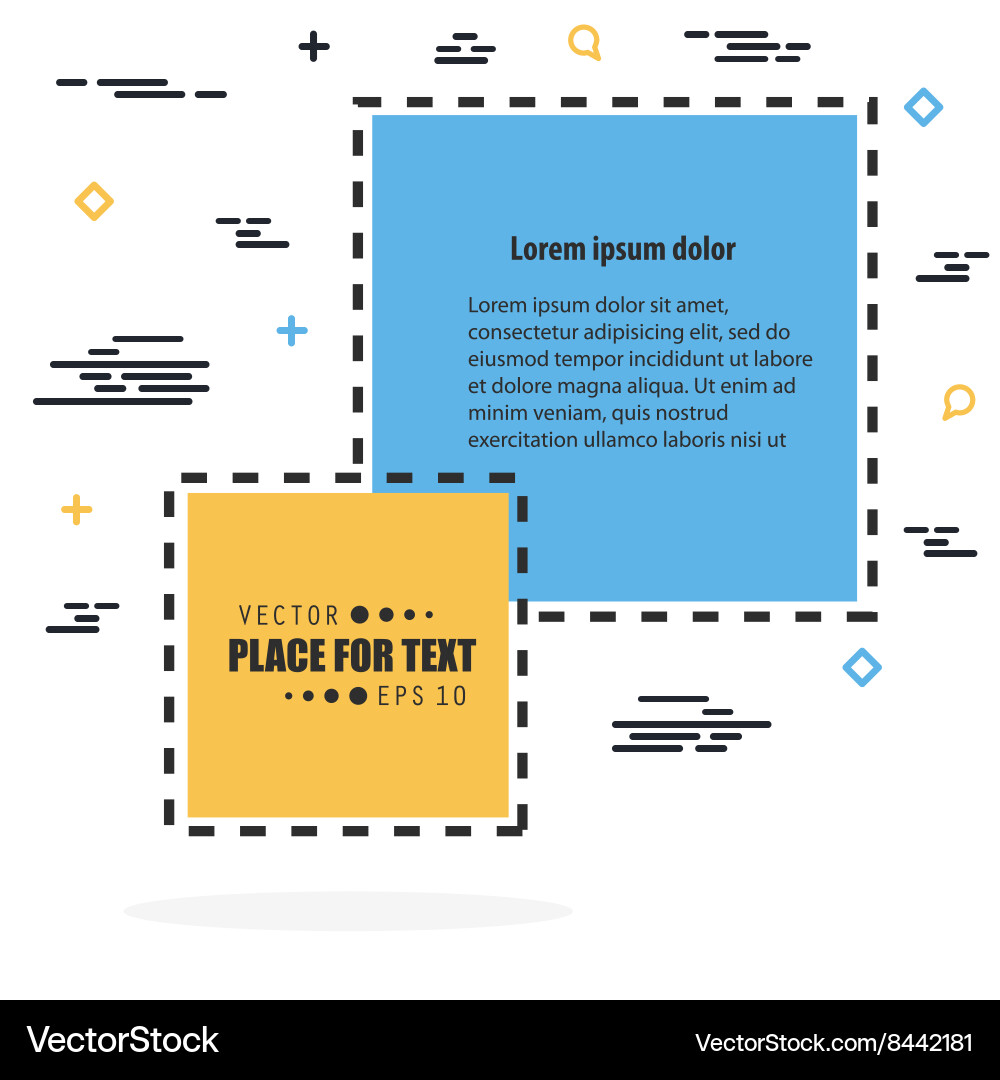 Abstract concept empty speech square quote Vector Image