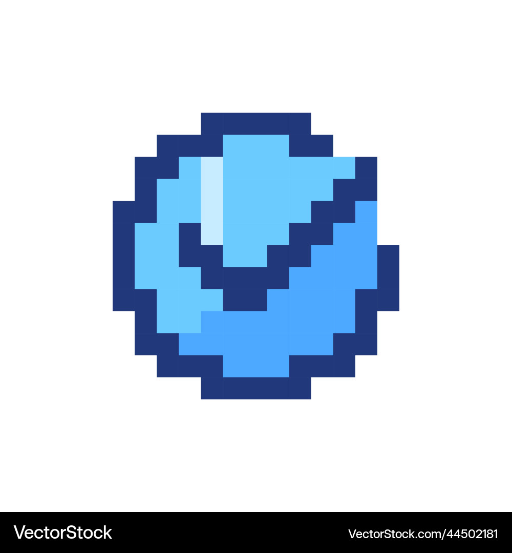 Accept button pixelated rgb color ui icon Accept button pixelated rgb color ui icon vector image