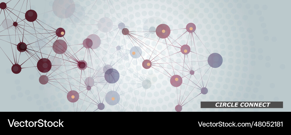 Banner design connecting dots and lines vector image