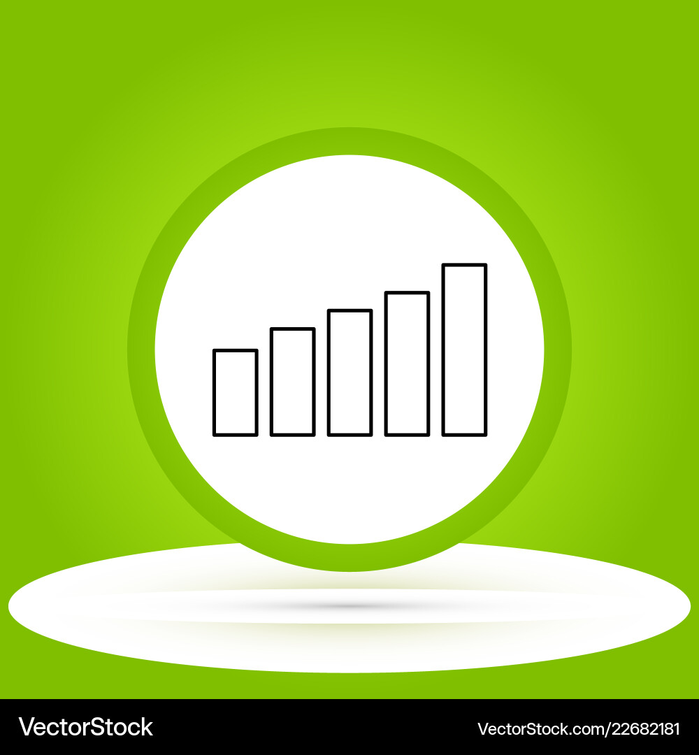 Bar icon in creative design with elements vector image