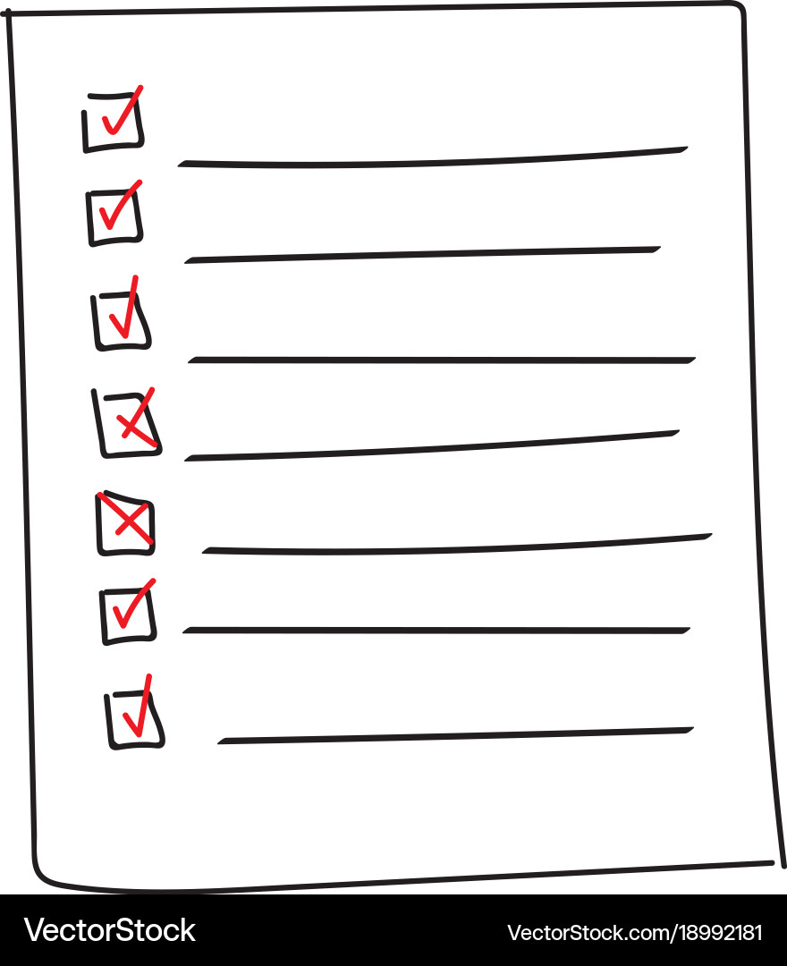 Checklist with Check Marks vector image