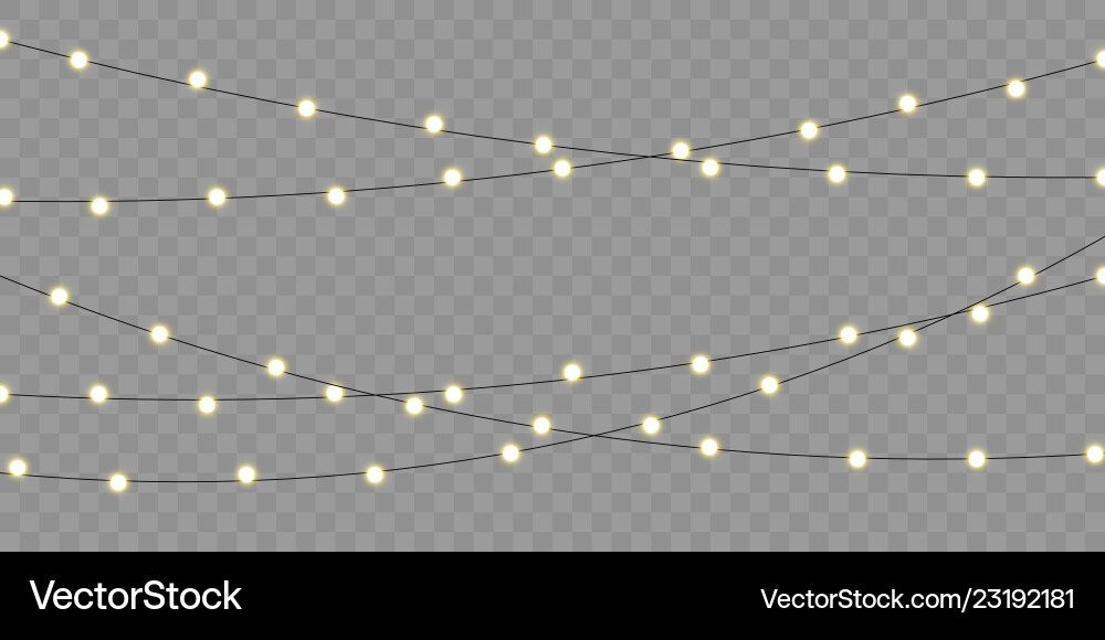 Christmas lights isolated element for holiday Christmas lights isolated element for holiday vector image