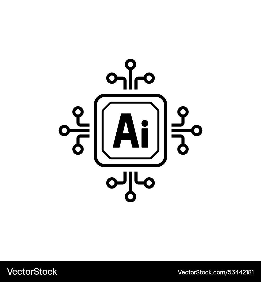 Circuit electronic chip processor artificial Circuit electronic chip processor artificial Vector Image