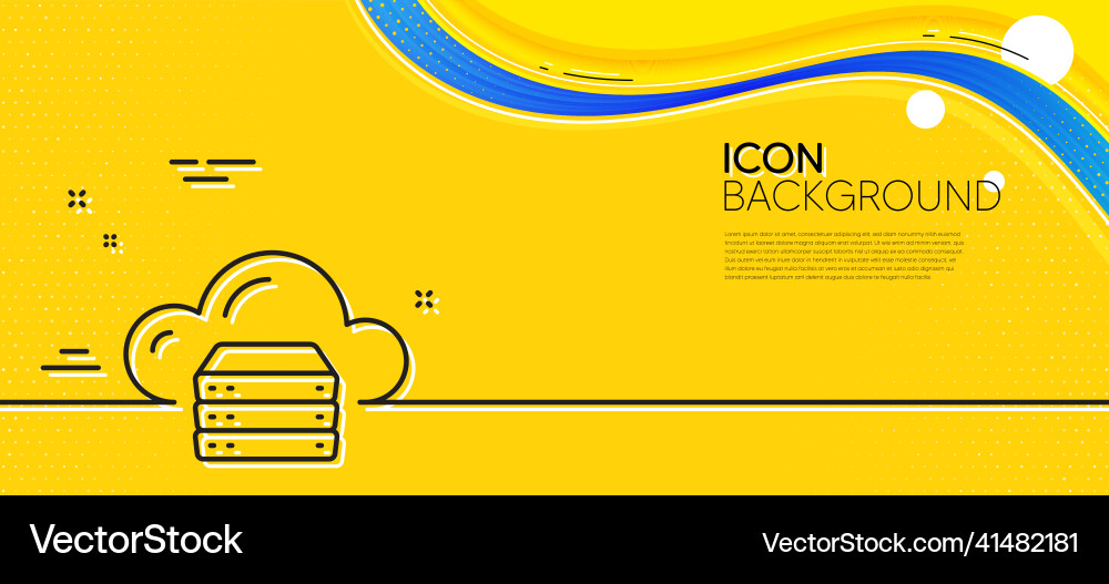 Cloud Computing Server-Zeilen-Symbol Internet-Daten vektorbild
