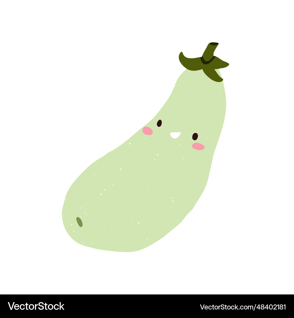 Cute eggplant character happy funny vegetable Cute eggplant character happy funny vegetable Vector Image