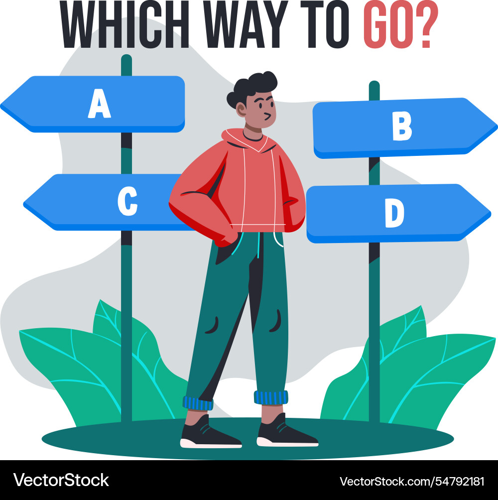 Decision making Royalty Free Vector Image - VectorStock