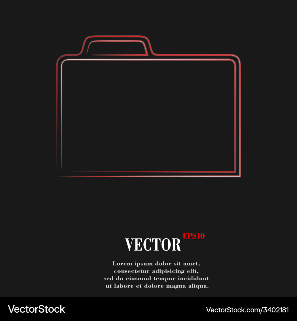 Document folder icon symbol flat modern web design vector image