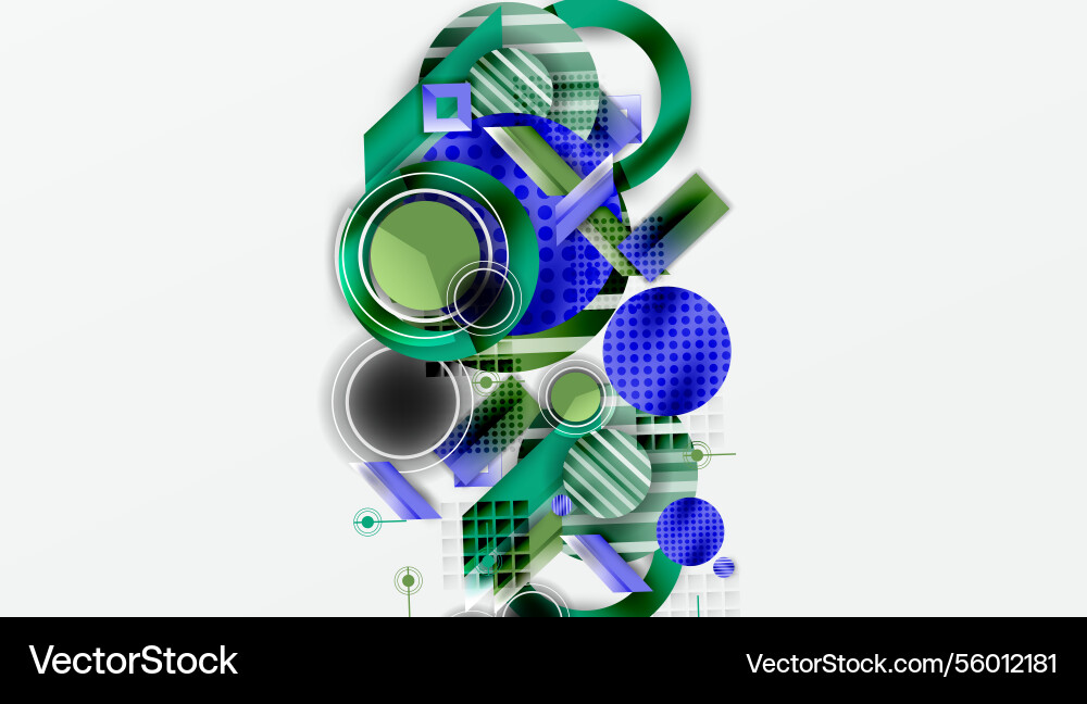 Dynamic complex geometric abstract background Vector Image