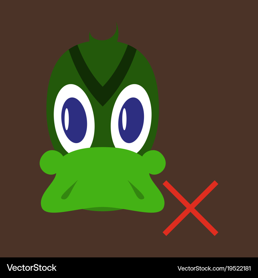 Flat icon in style duck Vector Image